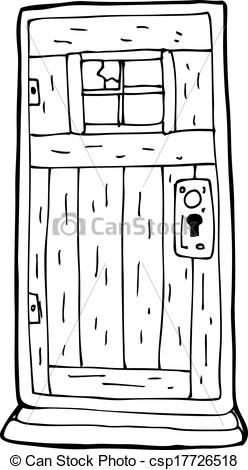 248x470 Cartoon Old Wood Door - Cartoon Door Drawing