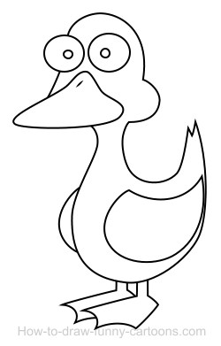 250x391 Drawing A Duck Cartoon - Cartoon Drawing