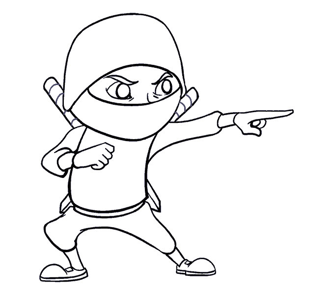 678x600 How To Draw A Cartoon Ninja In A Few Easy Steps Easy Drawing Guides - Cartoon Drawing