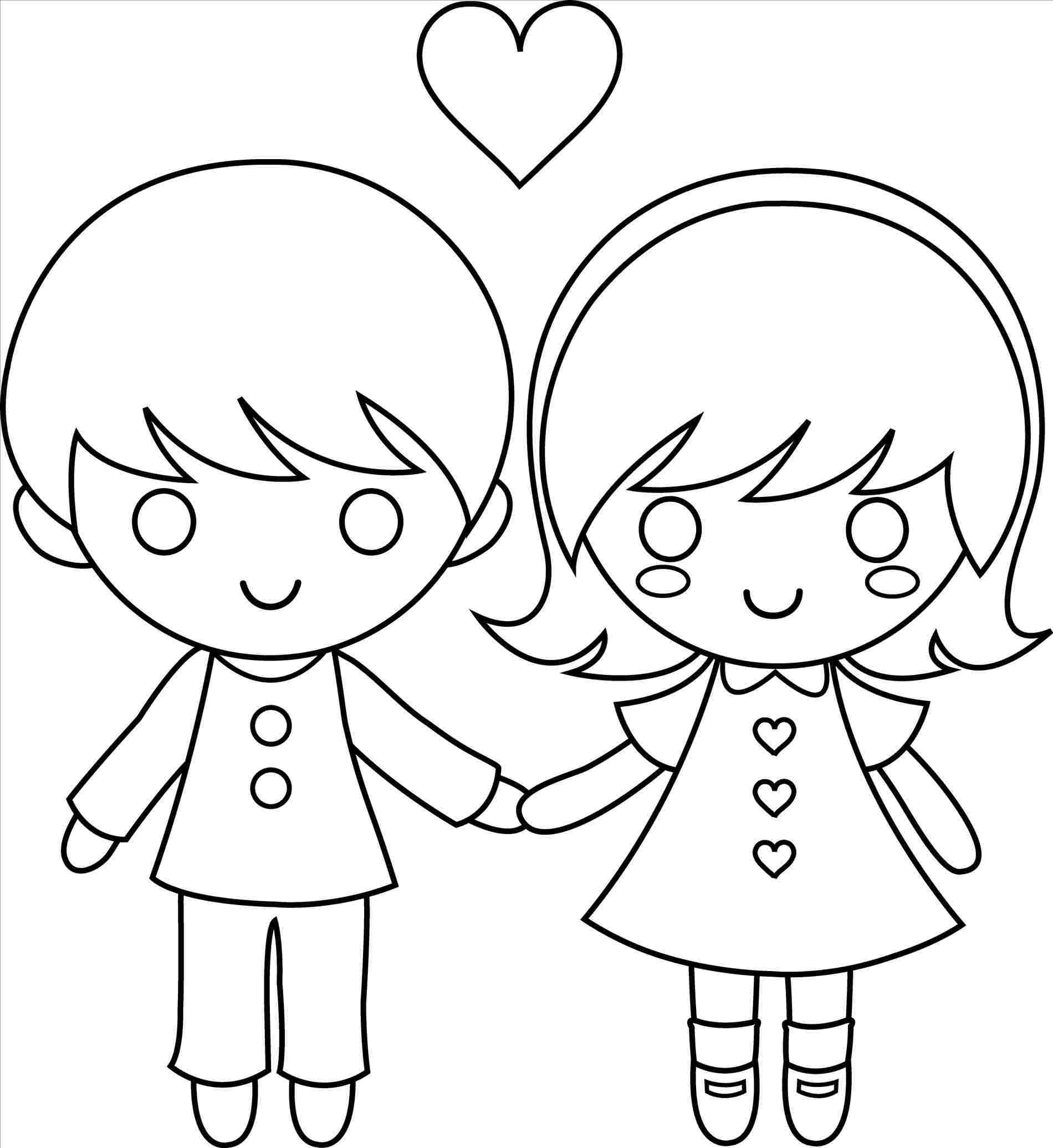 30 Best Ideas For Coloring Cartoon Girl And Boy