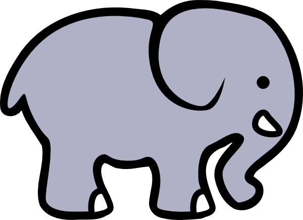600x436 Cartoon Elephant Clip Art Free Vector In Open Office Drawing - Cartoon Drawing Elephant