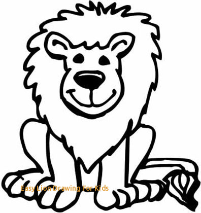 396x420 Easy Lion Drawing For Kids Lion Cartoon Drawing Cliparts - Cartoon Drawing For Kids