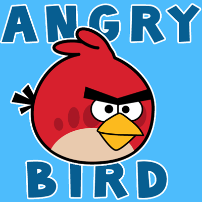 400x400 How To Draw Red Angry Bird From Angry Birds Games With Easy Steps - Cartoon Drawing Games