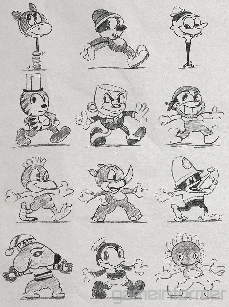 747x1000 cuphead's creator opens up his sketchbook - Cartoon Drawing Games