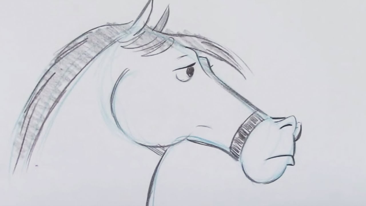 1280x720 How To Draw A Horse - Cartoon Drawing Horse