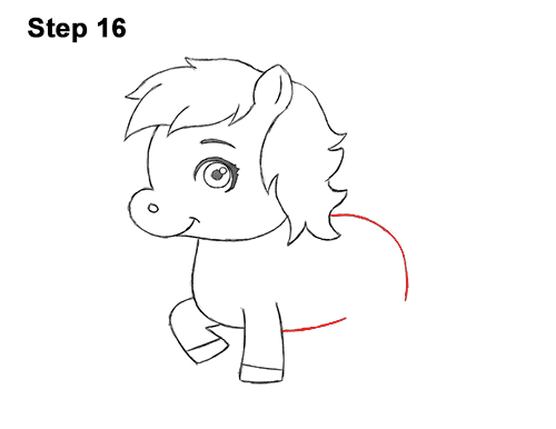 500x386 How To Draw A Horse Pony - Cartoon Drawing Horse