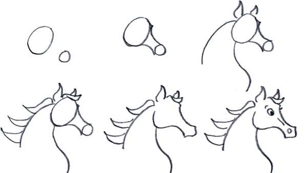 595x339 Draw Cartoon Horses - Cartoon Drawing Horse