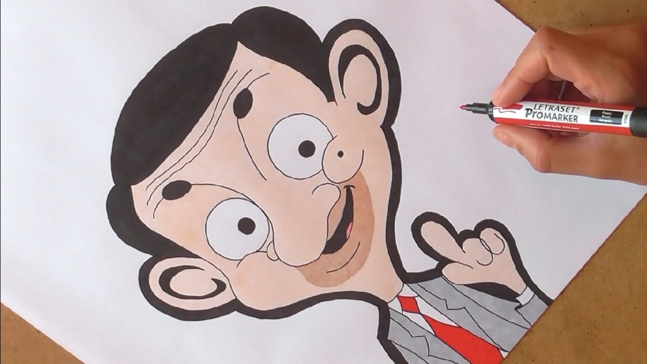 1280x720 Drawing Mr Bean Cartoon Character Markers - Cartoon Drawing Images
