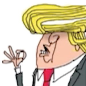 300x300 Drawing Trump - Cartoon Drawing Images