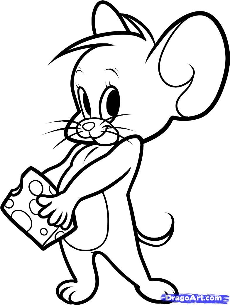 784x1040 Images Of Cartoon Mice How To Draw Jerry The Mouse From Tom - Cartoon Drawing Images