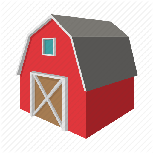 512x512 Art, Barn, Building, Cartoon, Drawing, Farm, Graphic Icon - Cartoon Drawing Of A Farm