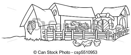 450x189 Farm - Cartoon Drawing Of A Farm