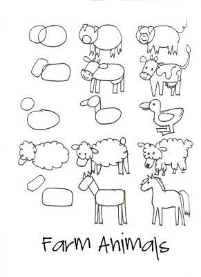 291x400 How To Draw Farm Animals How To Draw Farm Animals Drawings - Cartoon Drawing Of A Farm