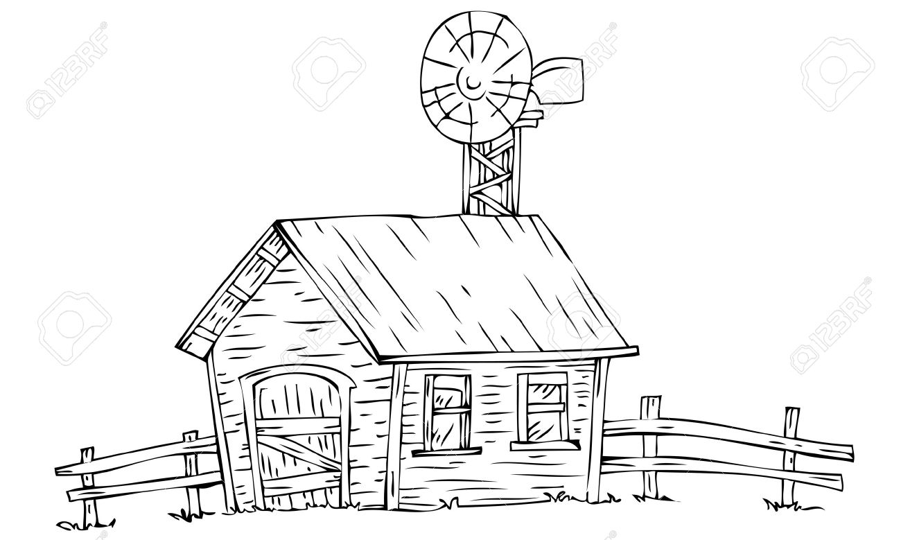 1300x779 Farm Drawing Cartoon For Free Download - Cartoon Drawing Of A Farm