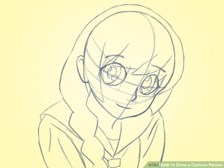 728x546 How To Draw A Cartoon Person Steps - Cartoon Drawing Of A Person