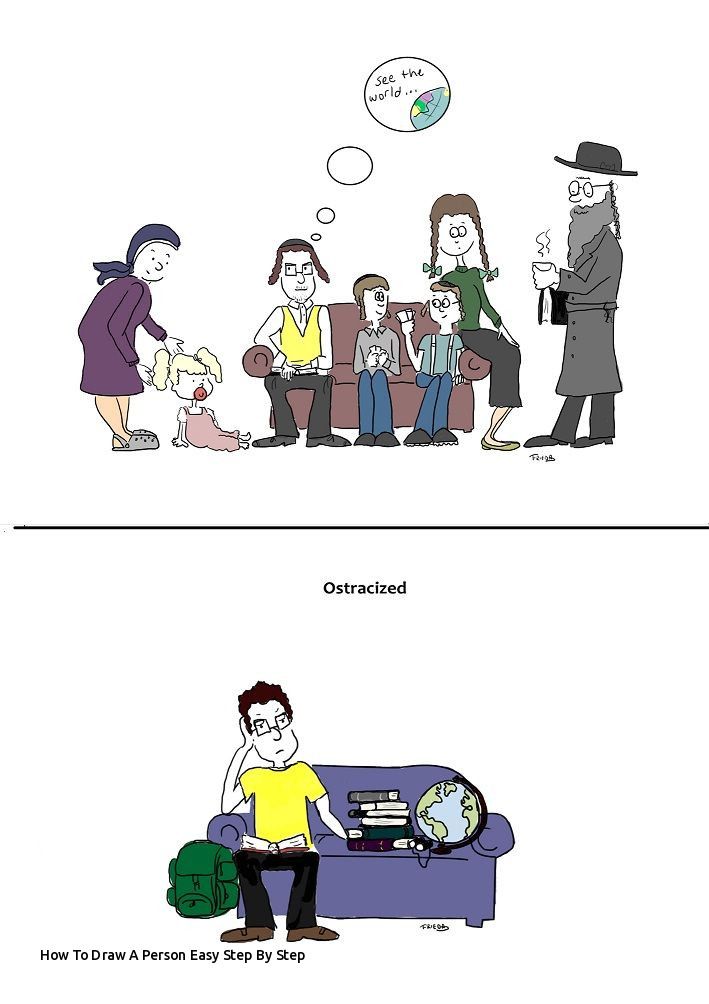 709x1004 Step - Cartoon Drawing Of A Person