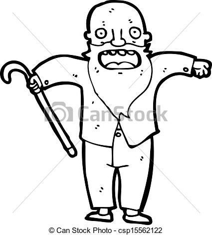 425x470 Cartoon Bearded Old Man - Cartoon Drawing Of An Old Man