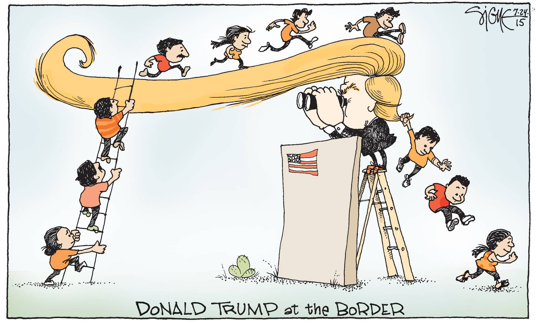 1800x1086 Drawing Trump - Cartoon Drawing Of Donald Trump