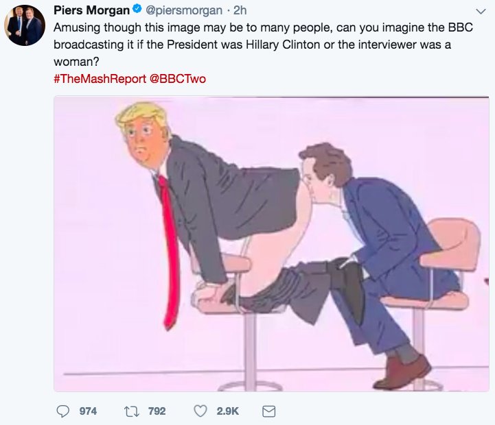 721x620 Thanks To Piers Morgan, We Now Know There Is This Disgusting - Cartoon Drawing Of Donald Trump