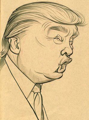 297x400 The Blog Of Zack Wallenfang June Of Donald - Cartoon Drawing Of Donald Trump