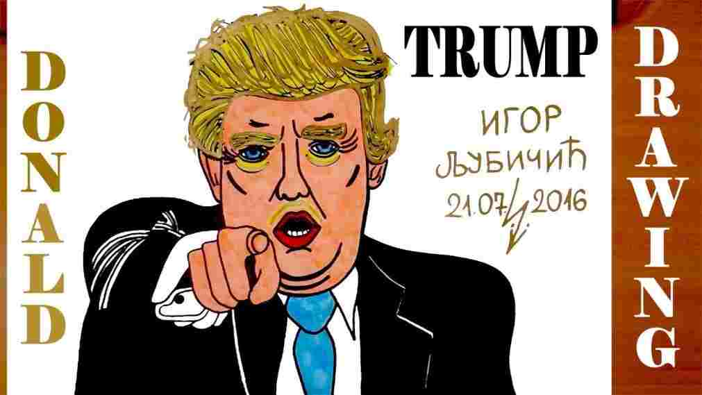 1011x569 Trump Cartoon Drawing Easy To Draw Donald Trump Caricature - Cartoon Drawing Of Donald Trump