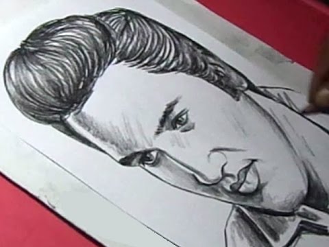 480x360 how to draw american singer and actor elvis presley drawing - Cartoon Drawing Of Elvis