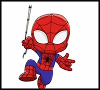 200x179 How To Draw Spiderman Comics Drawing Tutorials Drawing How - Cartoon Drawing Of Spiderman