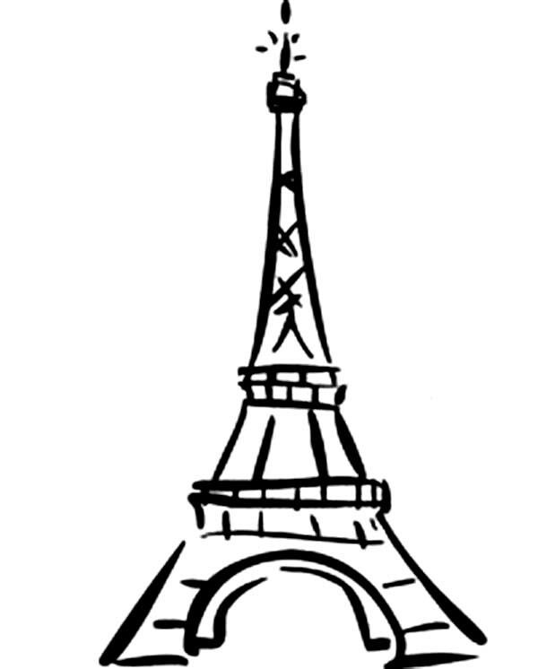 600x746 effiel tower,cute, cartoon,easy effiel tower in eiffel - Cartoon Drawing Of The Eiffel Tower