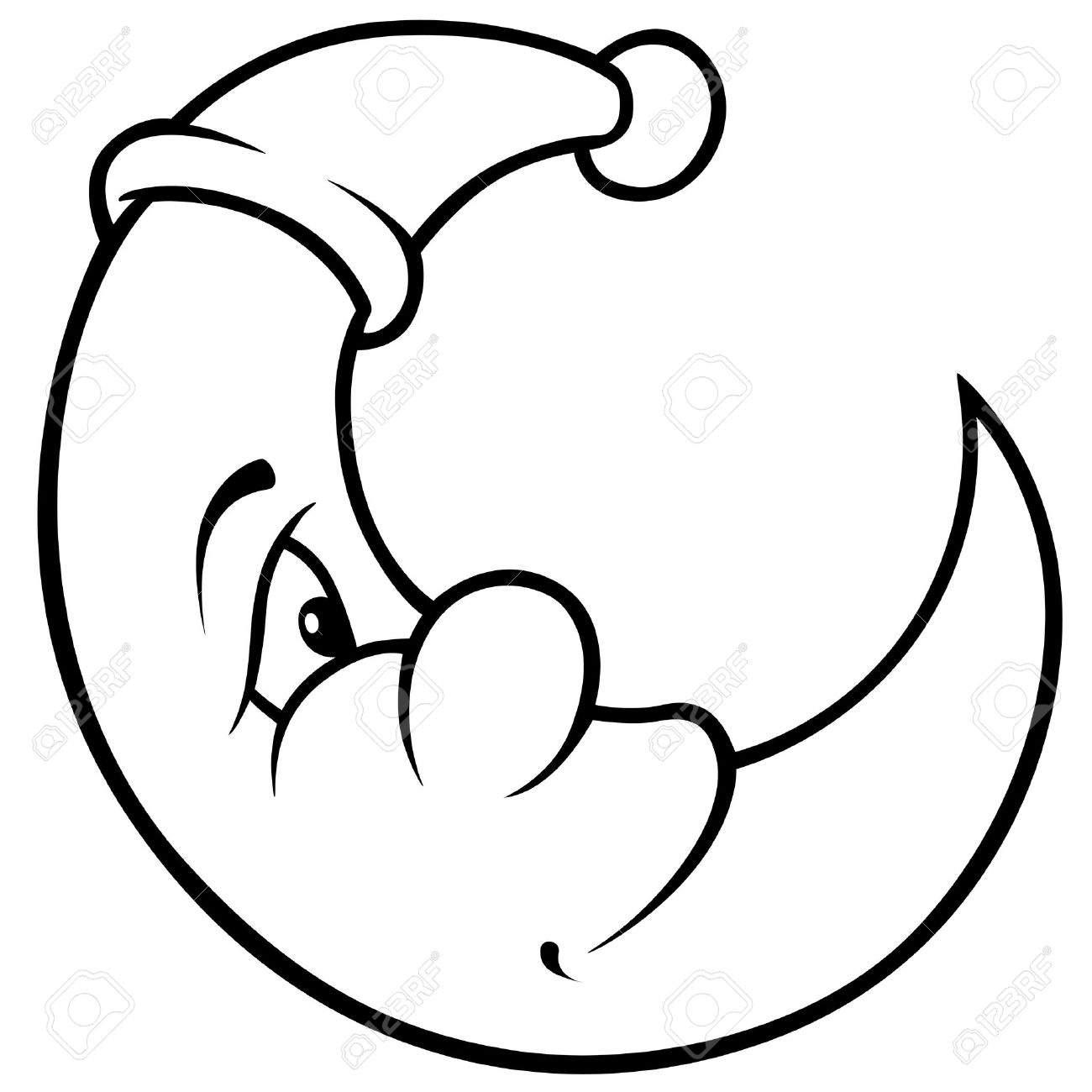 Cartoon Drawing Of The Moon