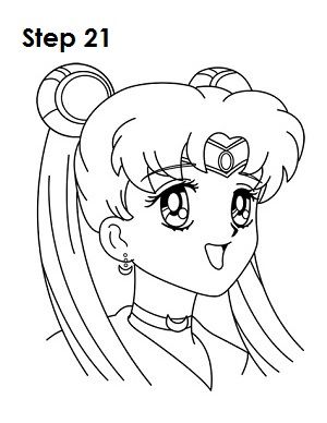 300x388 how to draw sailor moon step journals in moon drawing - Cartoon Drawing Of The Moon