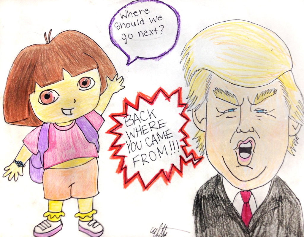 1024x799 editorial cartoon contest - Cartoon Drawing Of Trump