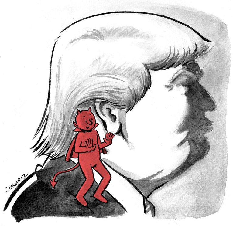 767x748 donald trump cartoons politics and satire in the new yorker - Cartoon Drawing Of Trump