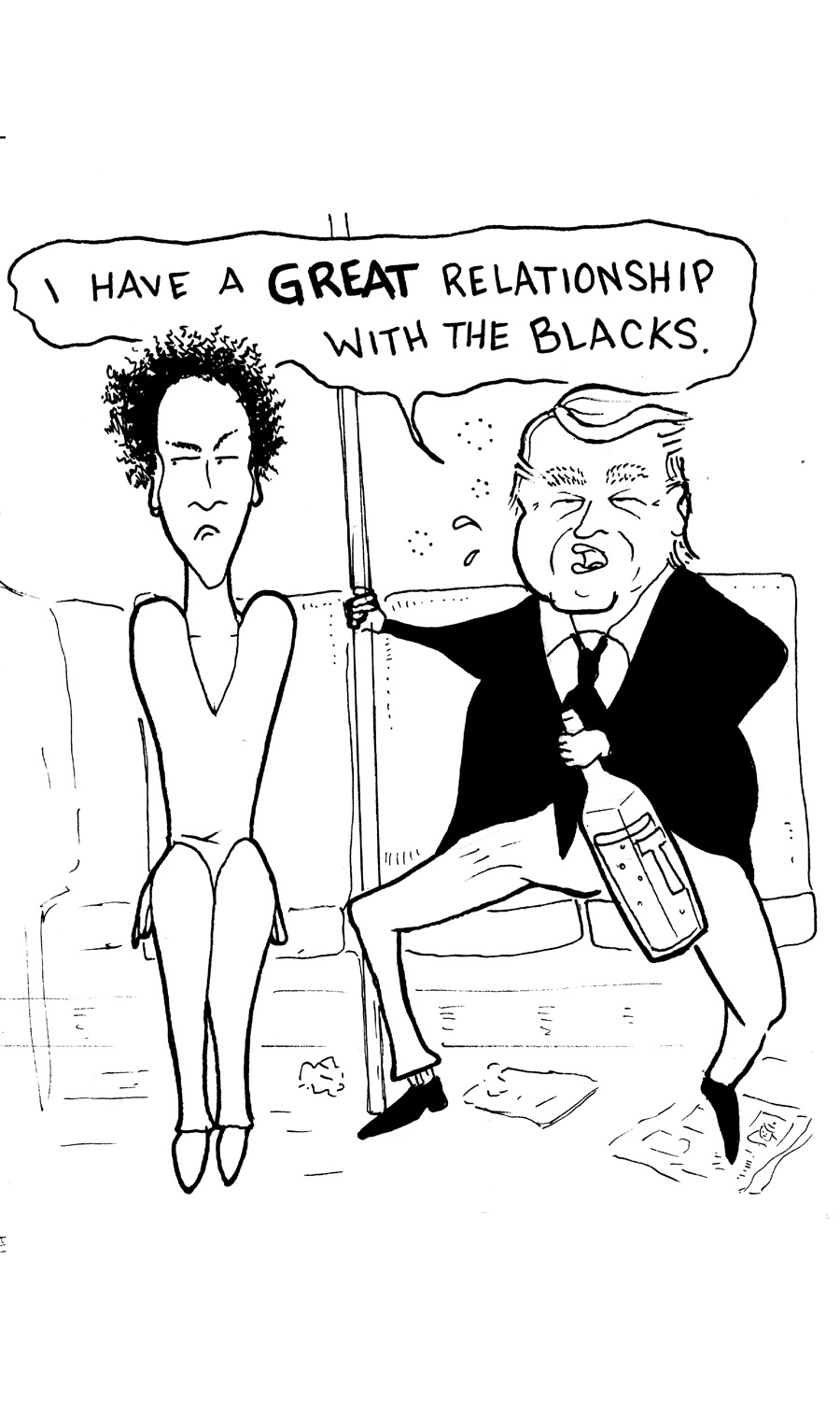 900x1500 donald trump very drunk in public places dan nott - Cartoon Drawing Of Trump