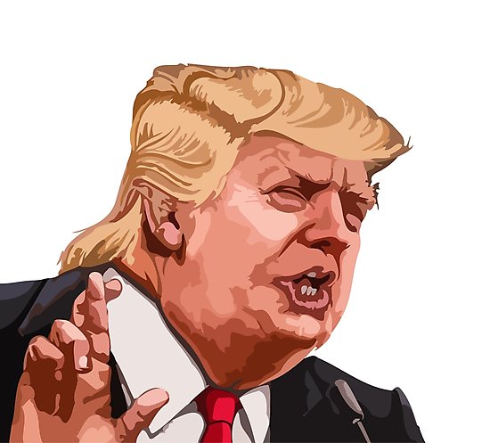 550x497 donald trump cartoon toon drawing funny crazy election - Cartoon Drawing Of Trump
