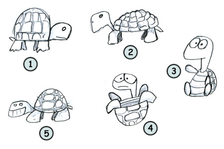 450x300 How To Draw A Turtle - Cartoon Drawing Of Turtle