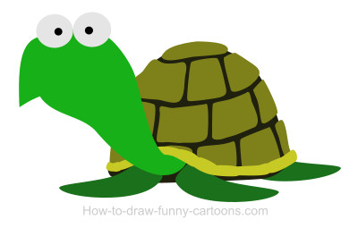 400x255 Drawing A Turtle Cartoon - Cartoon Drawing Of Turtle