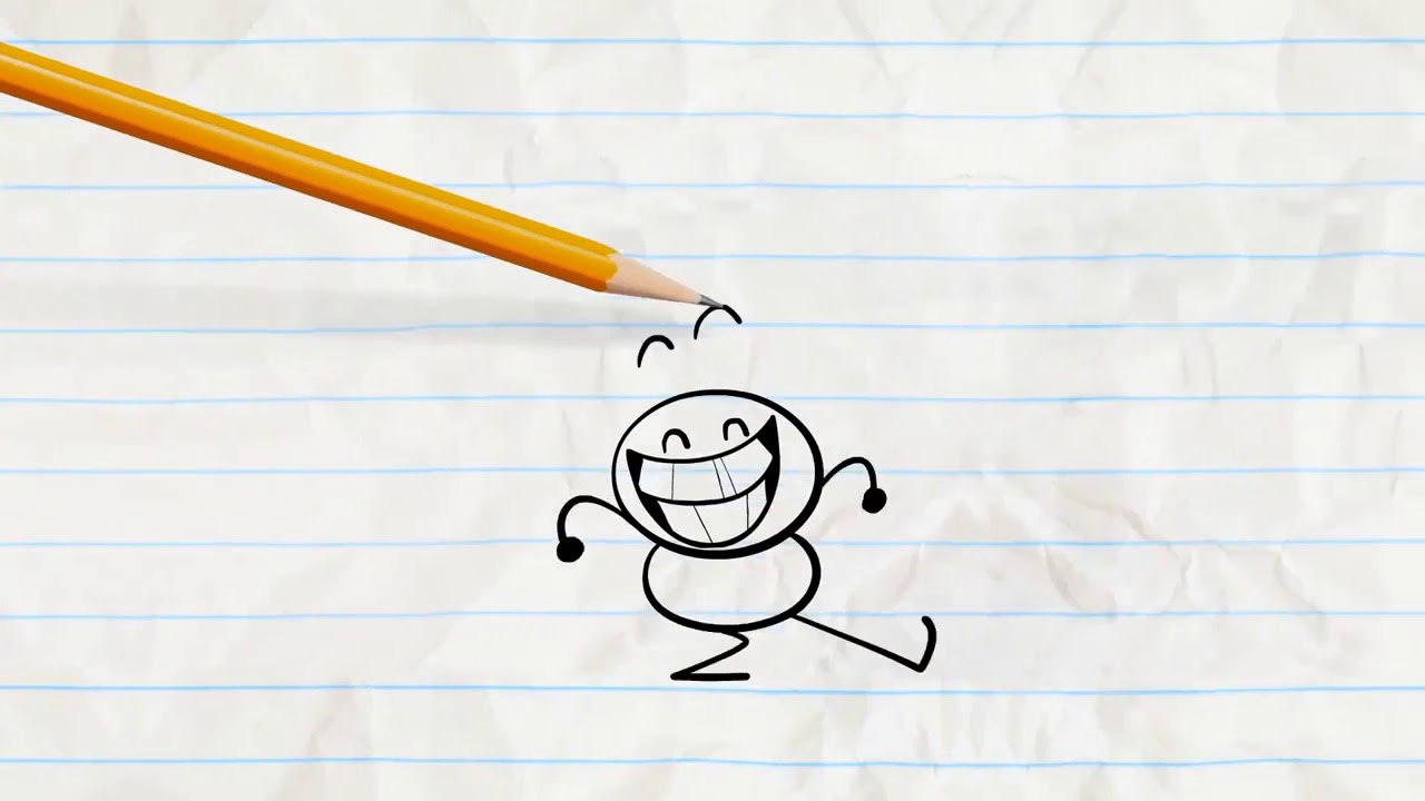 1280x720 Hat's All Folks - Cartoon Drawing Pencil