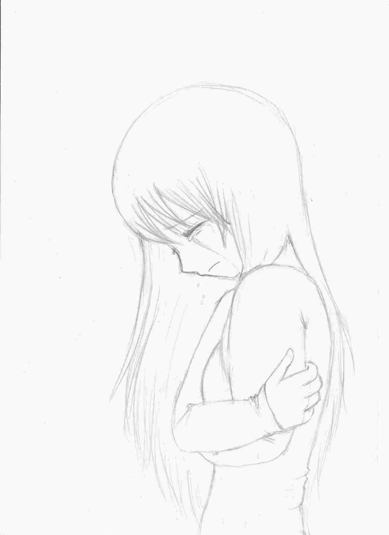 1343x1847 Pencil Sketch Face Drawing Easy Anime Rhdrawingslycom Cartoon - Cartoon Drawing Pencil