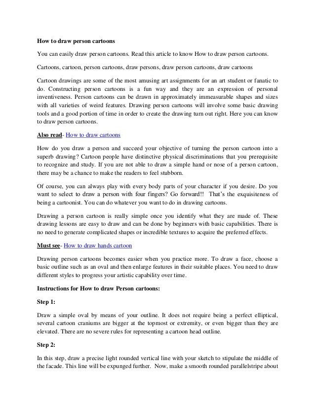 638x826 How To Draw Person Cartoons - Cartoon Drawing Person