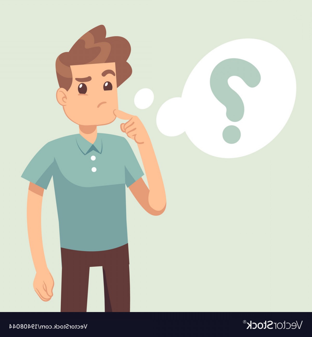 1200x1296 cartoon thinking man with question mark in think vector soidergi - Cartoon Drawing Person