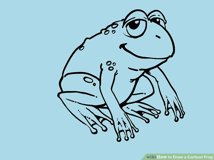 728x546 How To Draw A Cartoon Frog Steps - Cartoon Drawing Photos