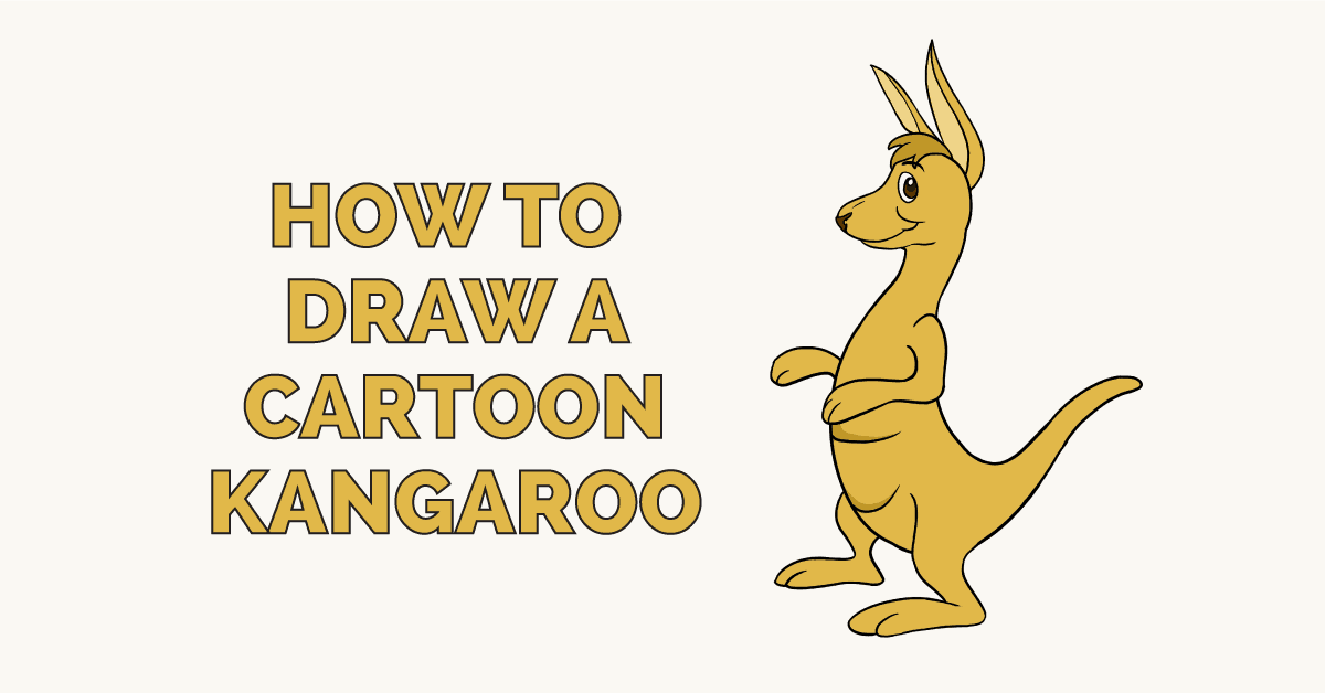 1200x628 How To Draw A Cartoon Kangaroo - Cartoon Drawing Photos