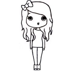 236x236 Flower Child Chibi Stitches Drawings, Cute Drawings, Drawings - Cartoon Drawing Templates