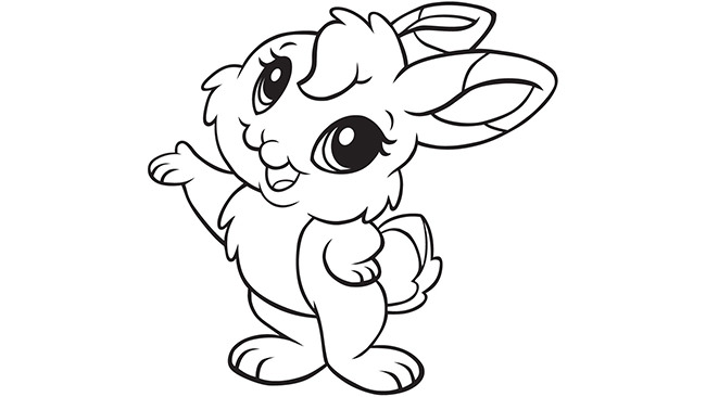 650x366 rabbit shape templates and crafts colouring pages free - Cartoon Drawing Templates
