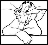 200x186 How To Draw Tom And Jerry Cartoon Characters Drawing Tutorials - Cartoon Drawing Tutorials