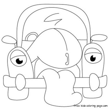 377x377 Cartoon Drawings Of Classic Cars Coloring Pages For Kidsfree - Cartoon Drawings Of Cars