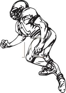 213x300 A Colorful Cartoon Of A Football Player In Full Gear - Cartoon Drawings Of Football Players