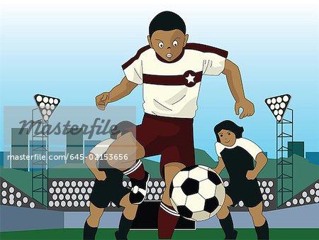450x338 football players playing football in a stadium - Cartoon Drawings Of Football Players