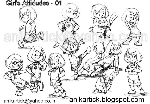 624x435 Chennai Animation Artist Anikartick Sketches Character Designs - Cartoon Drawings Of Kids