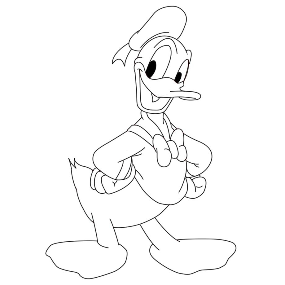 920x920 donald duck cartoon drawing and how to draw donald duck draw - Cartoon Duck Drawing